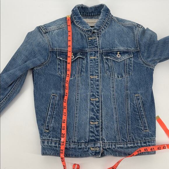 Anthropologie Pilcro Women’s Oversized Denim Jean Trucker Jacket Size XS - Picture 14 of 16